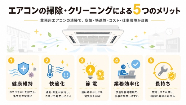 掃除・クリーニングによる5つのメリット