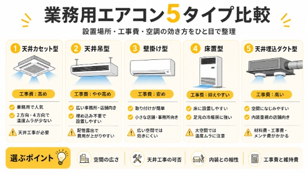 業務用エアコンの種類