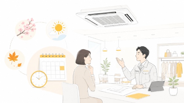 業務用エアコンの設置時期相談のイメージ