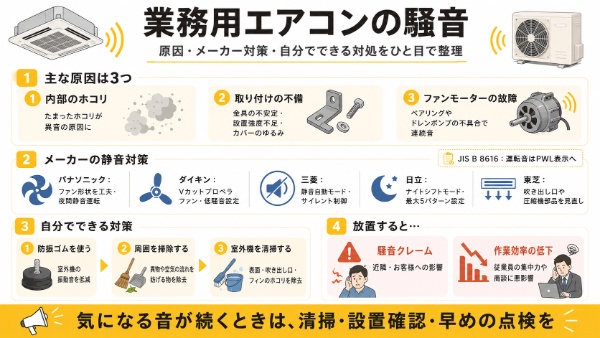 業務用エアコンの騒音について