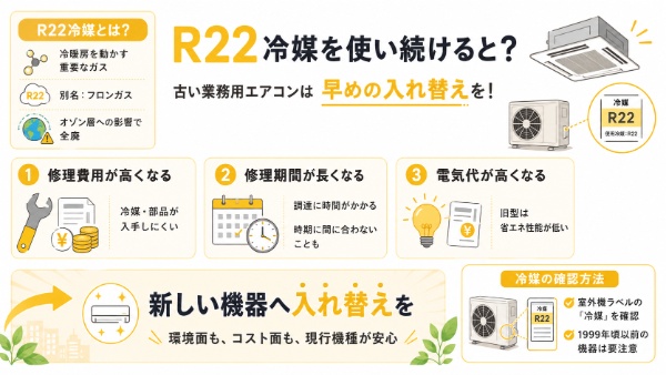 R22冷媒のインフォグラフィック