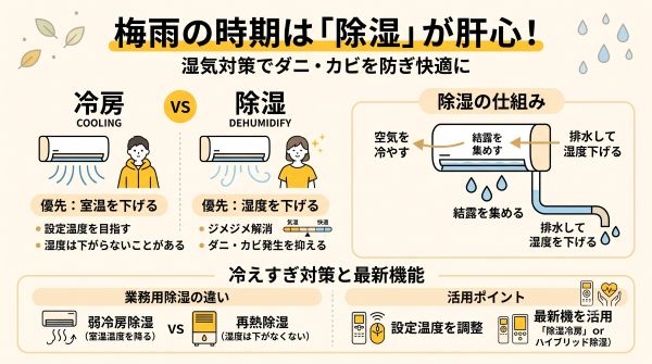 梅雨の時期は「除湿」が肝心!