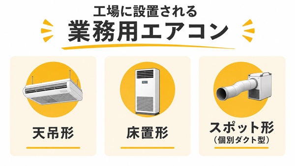 工場に設置される業務用エアコン_タイトル画像