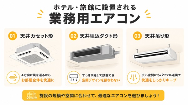 ホテル・旅館に適している業務用エアコン_タイトル画像