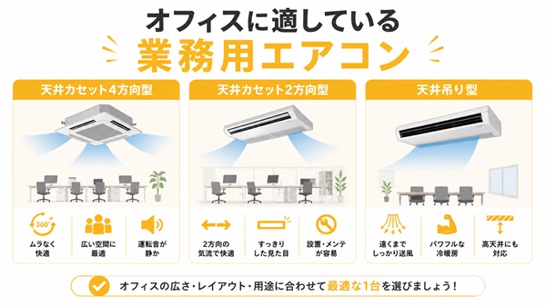 オフィスに適している業務用エアコン_タイトル画像