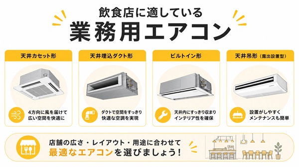飲食店に適している業務用エアコン_タイトル画像